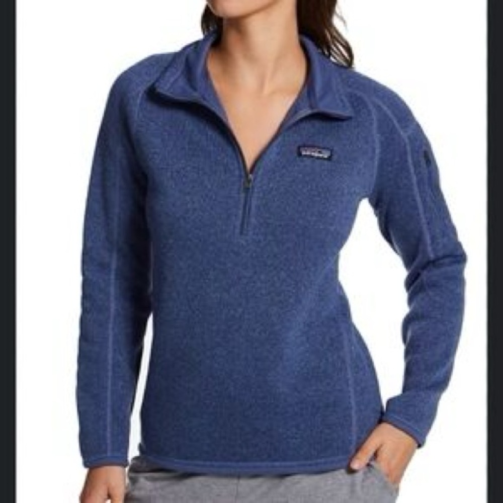 New Patagonia Women's Utility Blue Better 1/4 Zip Pullover Sweater Size M NWT